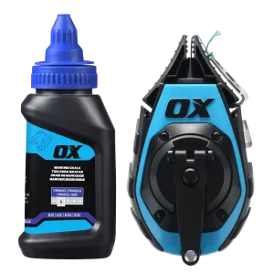 OX Pro 15m/50' Precision Chalk Reel Value Pack - Kevlar Ultra Fine Line / 3:1 Gear Ratio