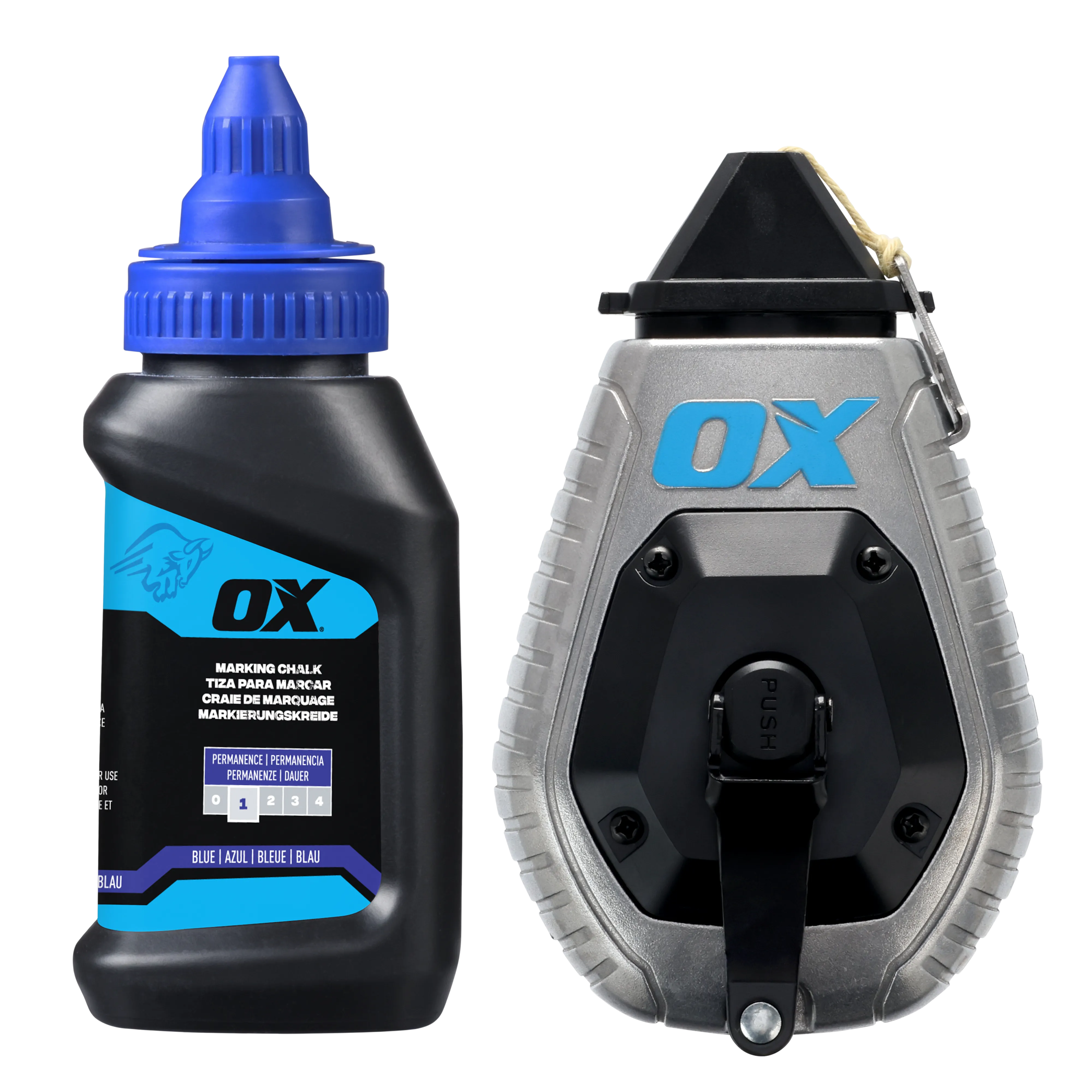 OX Pro 30m/100' Aluminum Chalk Reel Value Pack - Kevlar Bold Line / 6:1 Gear Ratio
