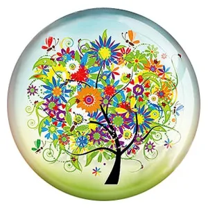 Painted Flora Tree Print Jewelry Snap