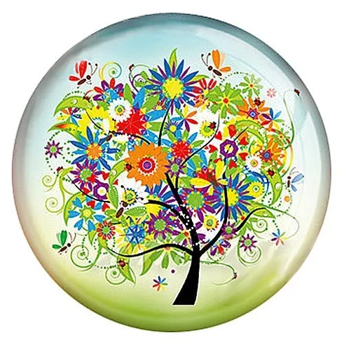 Painted Flora Tree Print Jewelry Snap