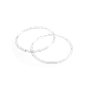 Pair Of Round Shaped Bag Handle For Bag Making 13 cm - Silver
