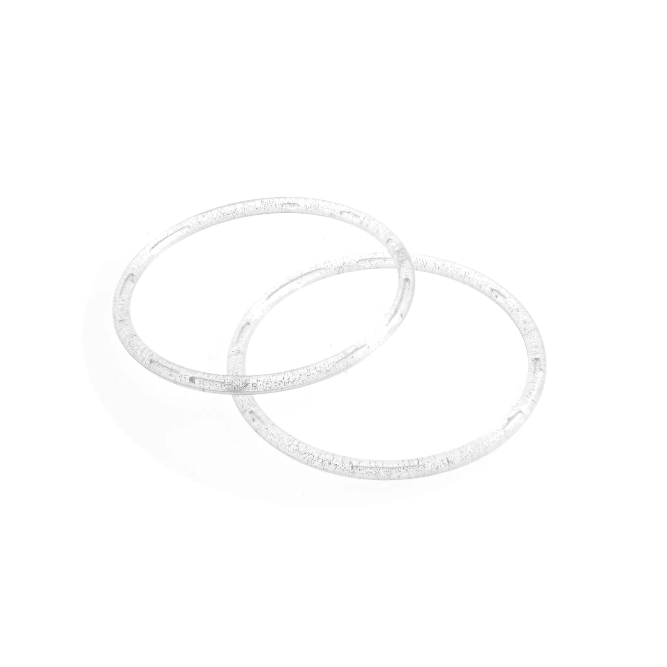 Pair Of Round Shaped Bag Handle For Bag Making 13 cm - Silver
