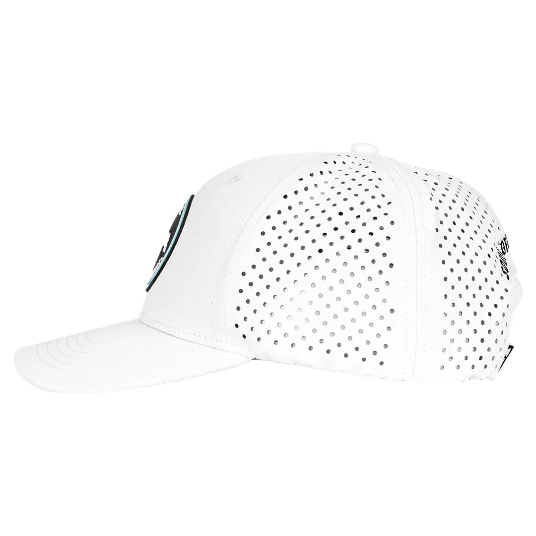 Performance Snapback | Blue Crest | White