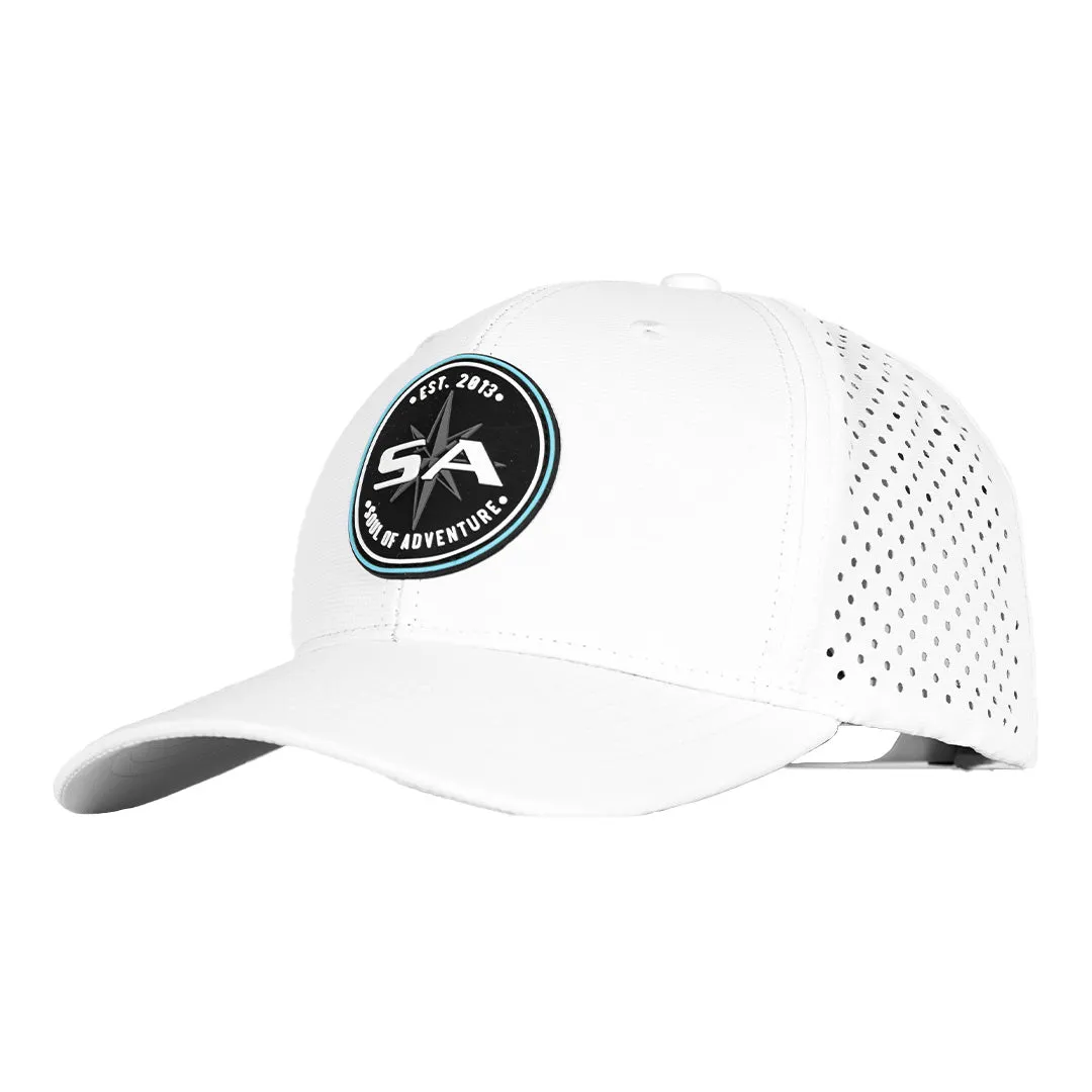 Performance Snapback | Blue Crest | White
