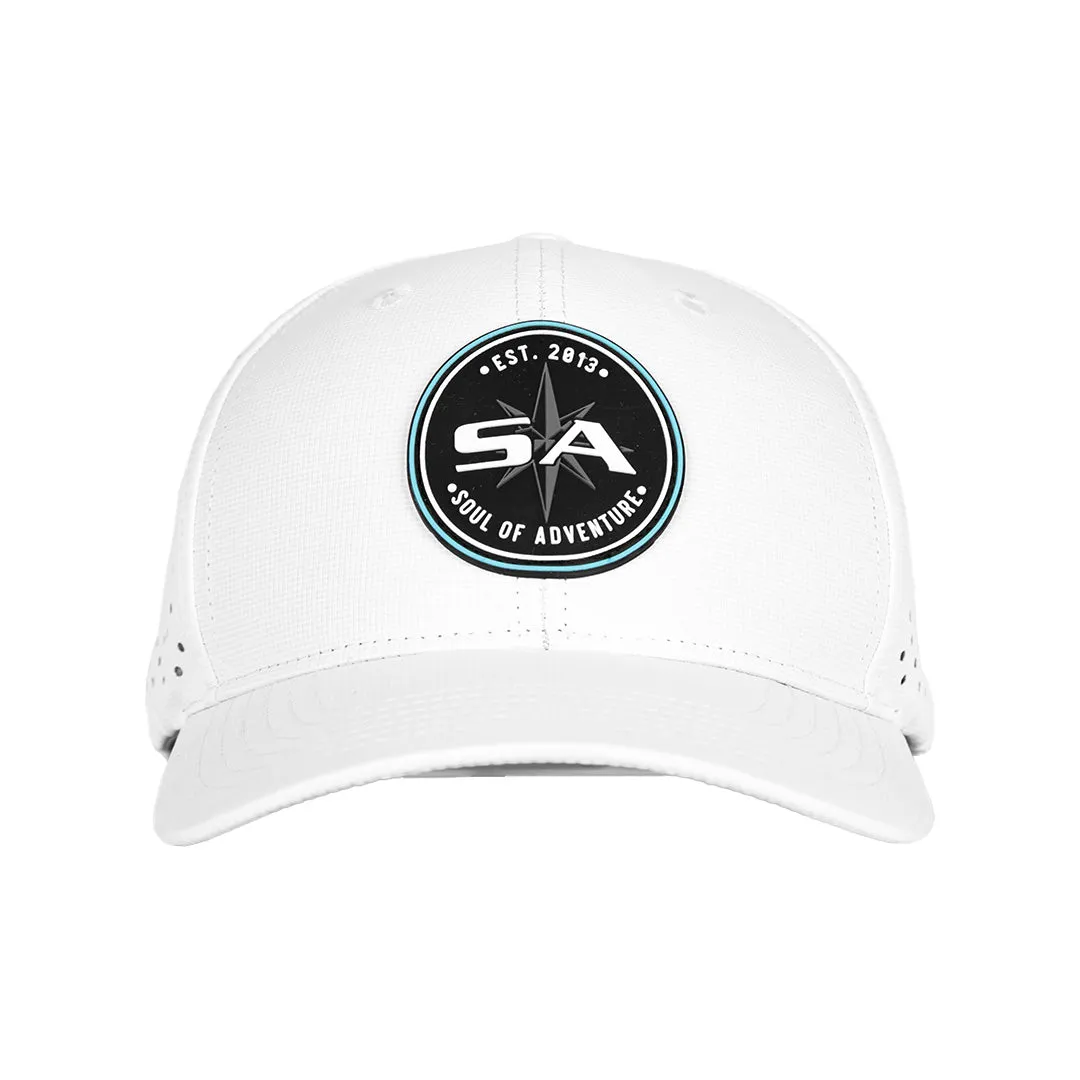 Performance Snapback | Blue Crest | White