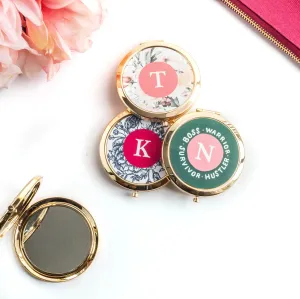 Personalized Gold Compact Mirror