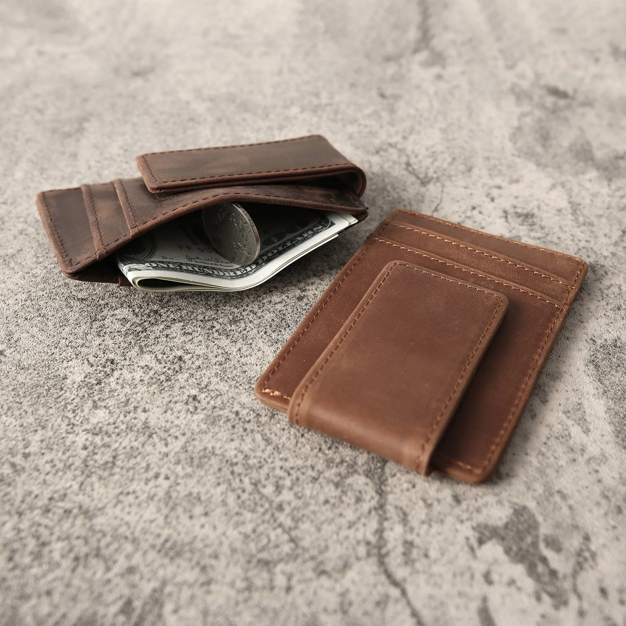 Personalized Leather Money Clip, Custom Leather Money Clip, Engraved Money Clip, Custom Leather Credit Card Wallet, Personalized Card Holder