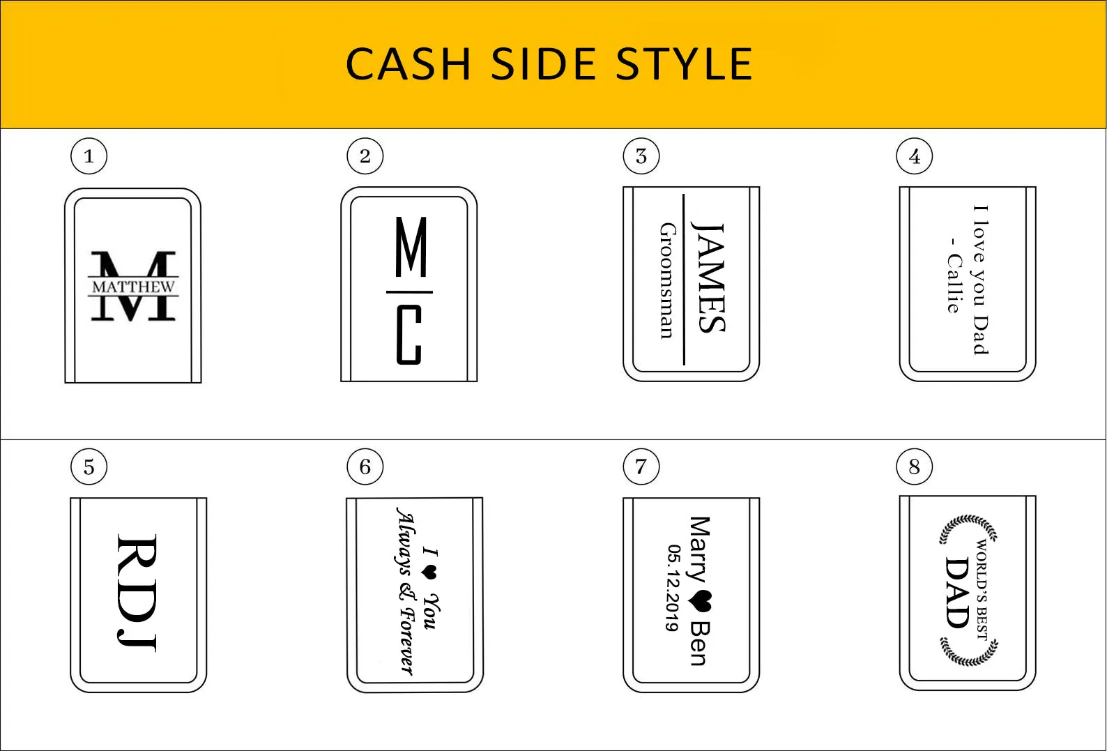 Personalized Leather Money Clip, Magnetic Money Clip, Money Clip Wallet