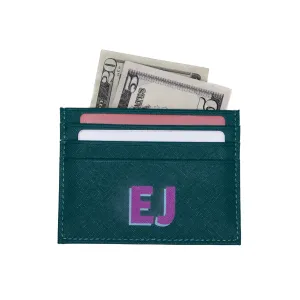 Personalized Mini Leather Card Case