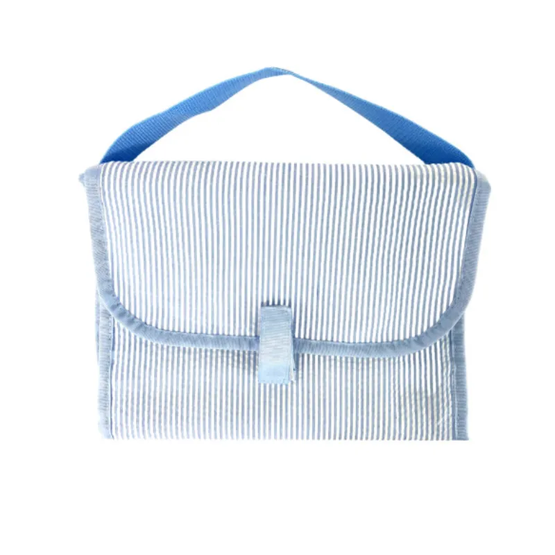Personalized Seersucker Baby Blue Hang Around
