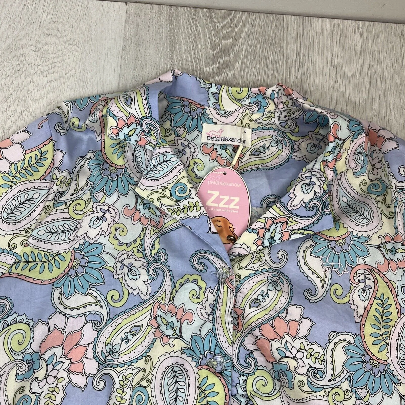 Peter Alexander Womens Paisley Pyjama Set Size Large (New, RRP $109)