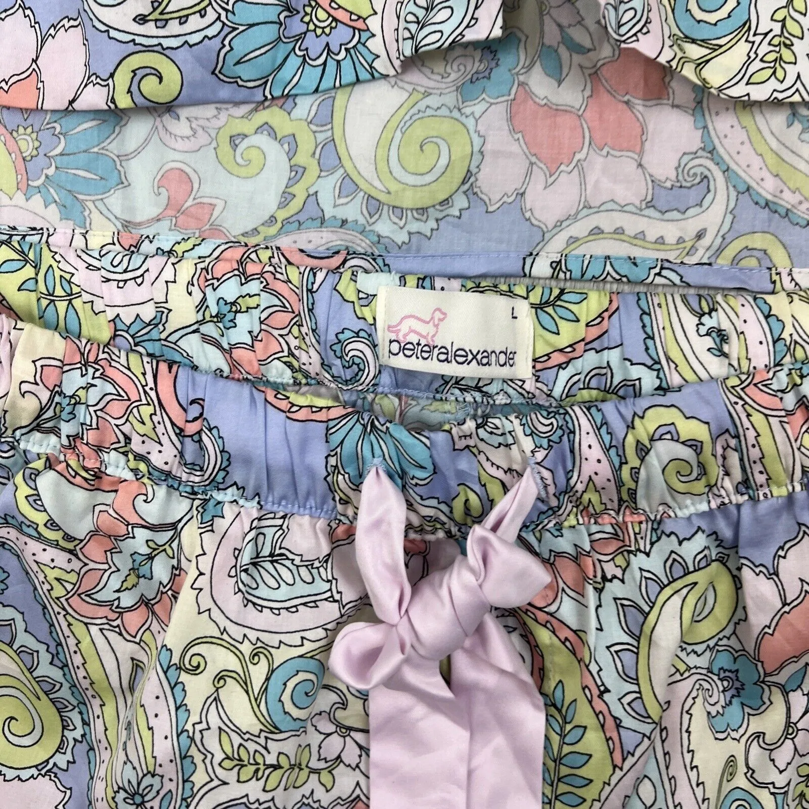 Peter Alexander Womens Paisley Pyjama Set Size Large (New, RRP $109)