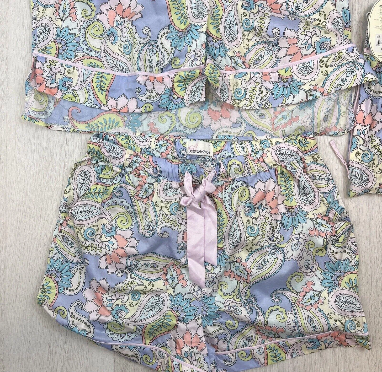 Peter Alexander Womens Paisley Pyjama Set Size Large (New, RRP $109)