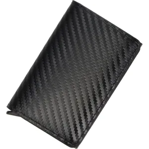 Pilot Black Leather Wallet Business Card Holder (Single Pop-up Card Case Wallet)