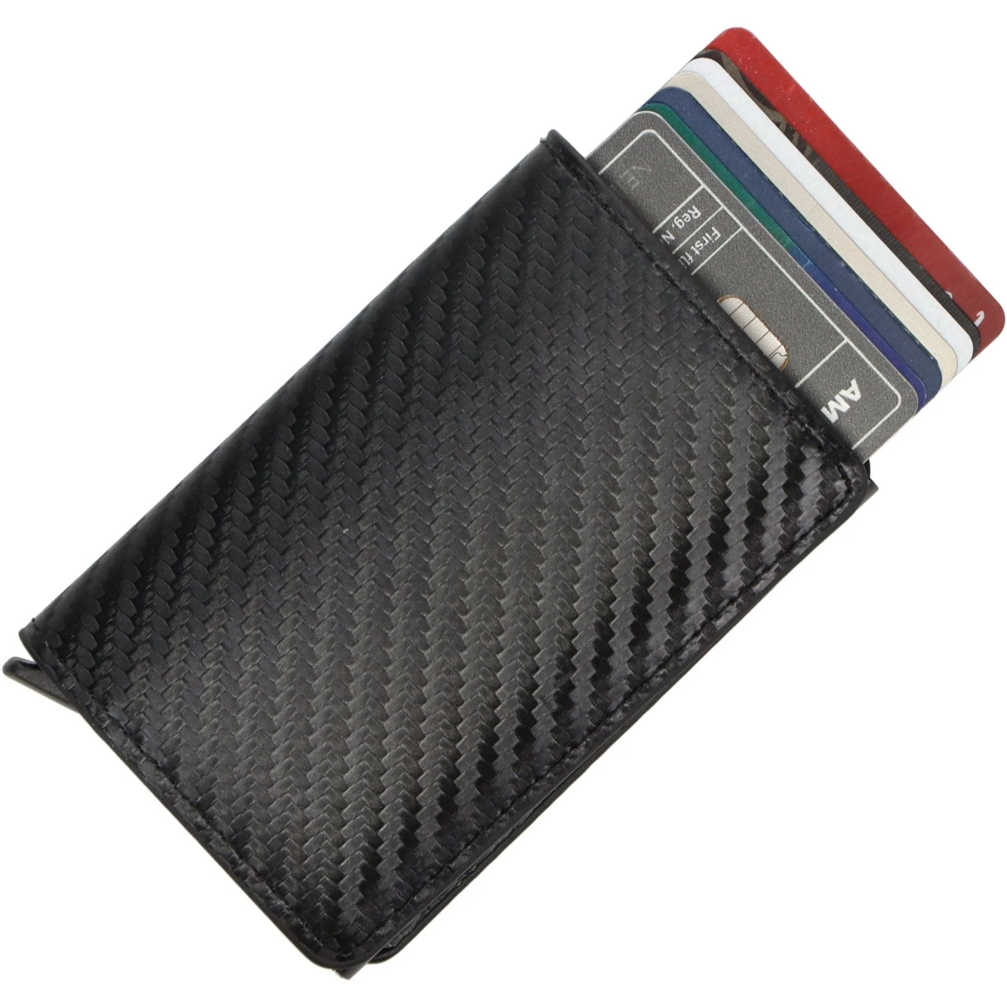 Pilot Black Leather Wallet Business Card Holder (Single Pop-up Card Case Wallet)