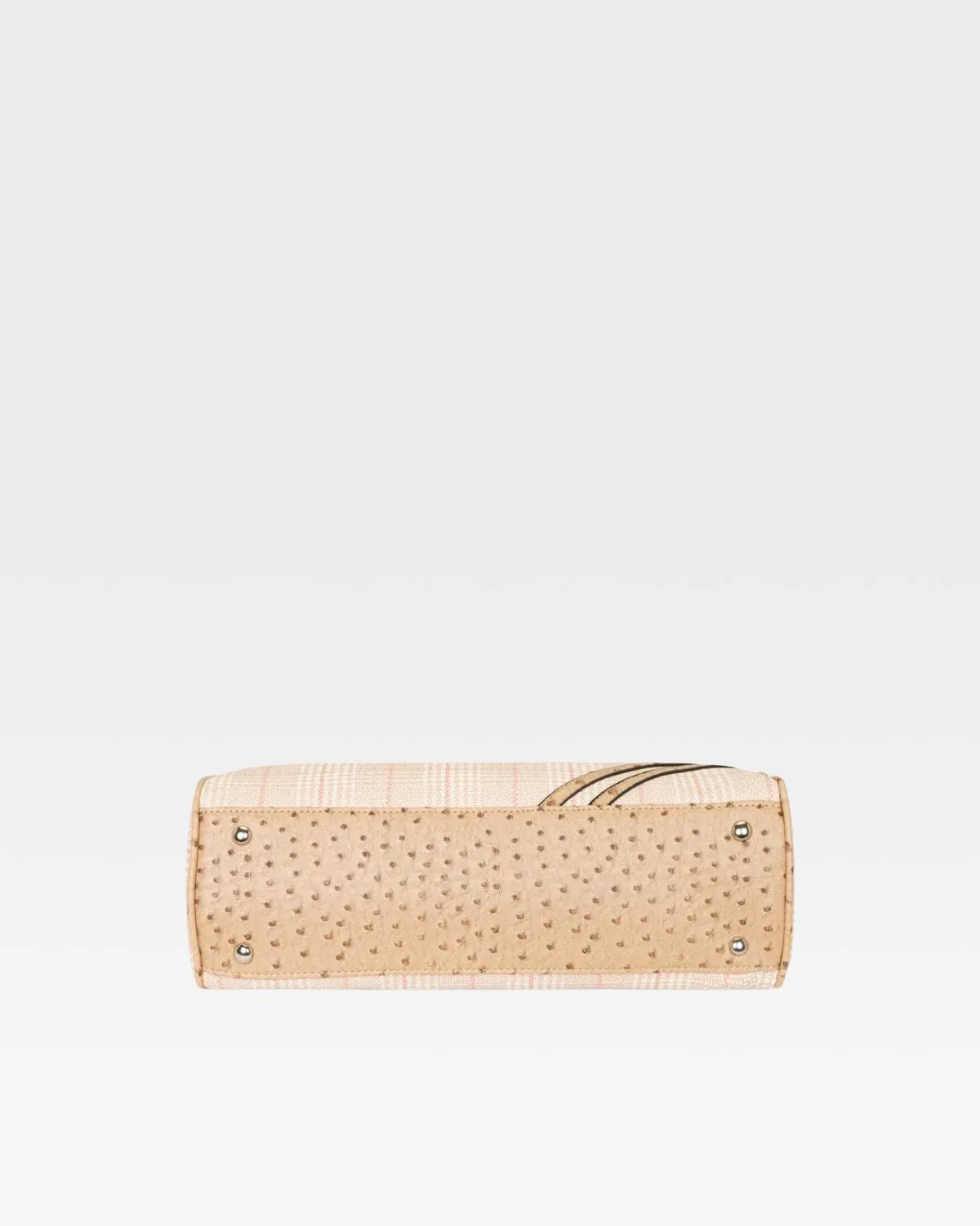 Plaid Mini Tote Bag in Beige