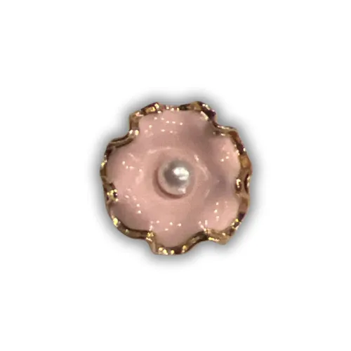 Plated Flower Pearl 2 Jewelry Snap