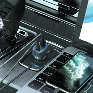 Porodo 120W Dual Output Car Super-Fast Charger