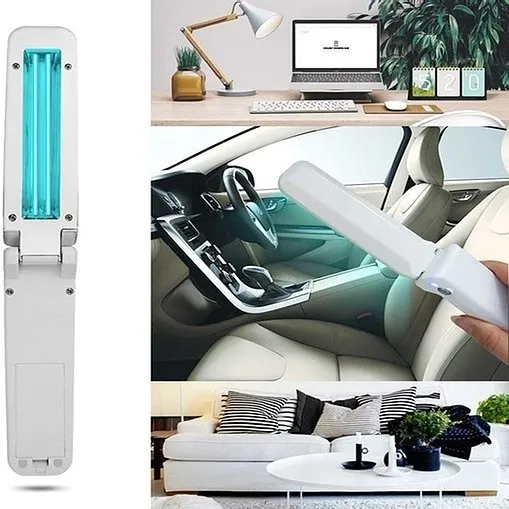 Portable & Fordable UV-C Sanitizing Light Wand with Auto safety shutoff