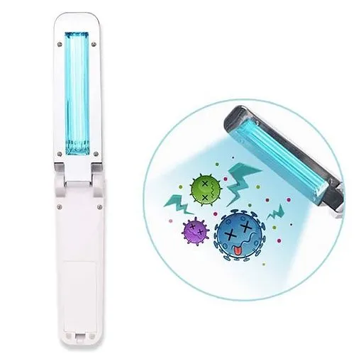 Portable & Fordable UV-C Sanitizing Light Wand with Auto safety shutoff