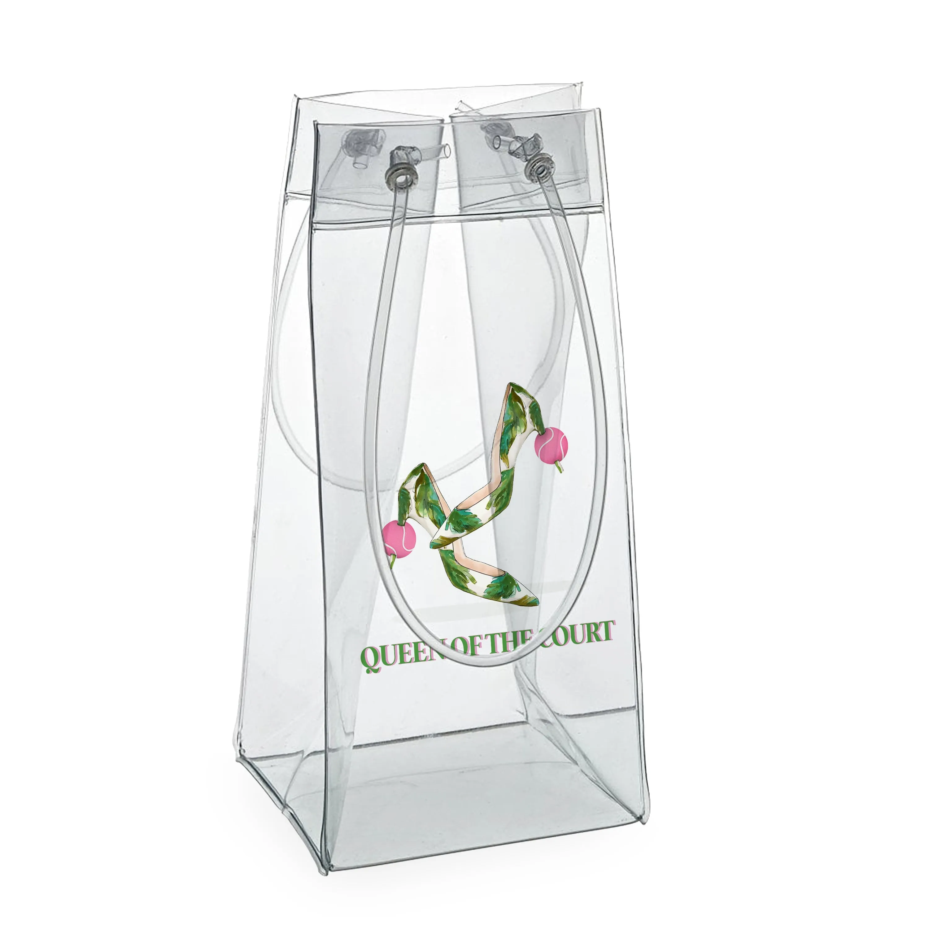 Portable Clear Wine Cooler - Queen of the Court - Tennis