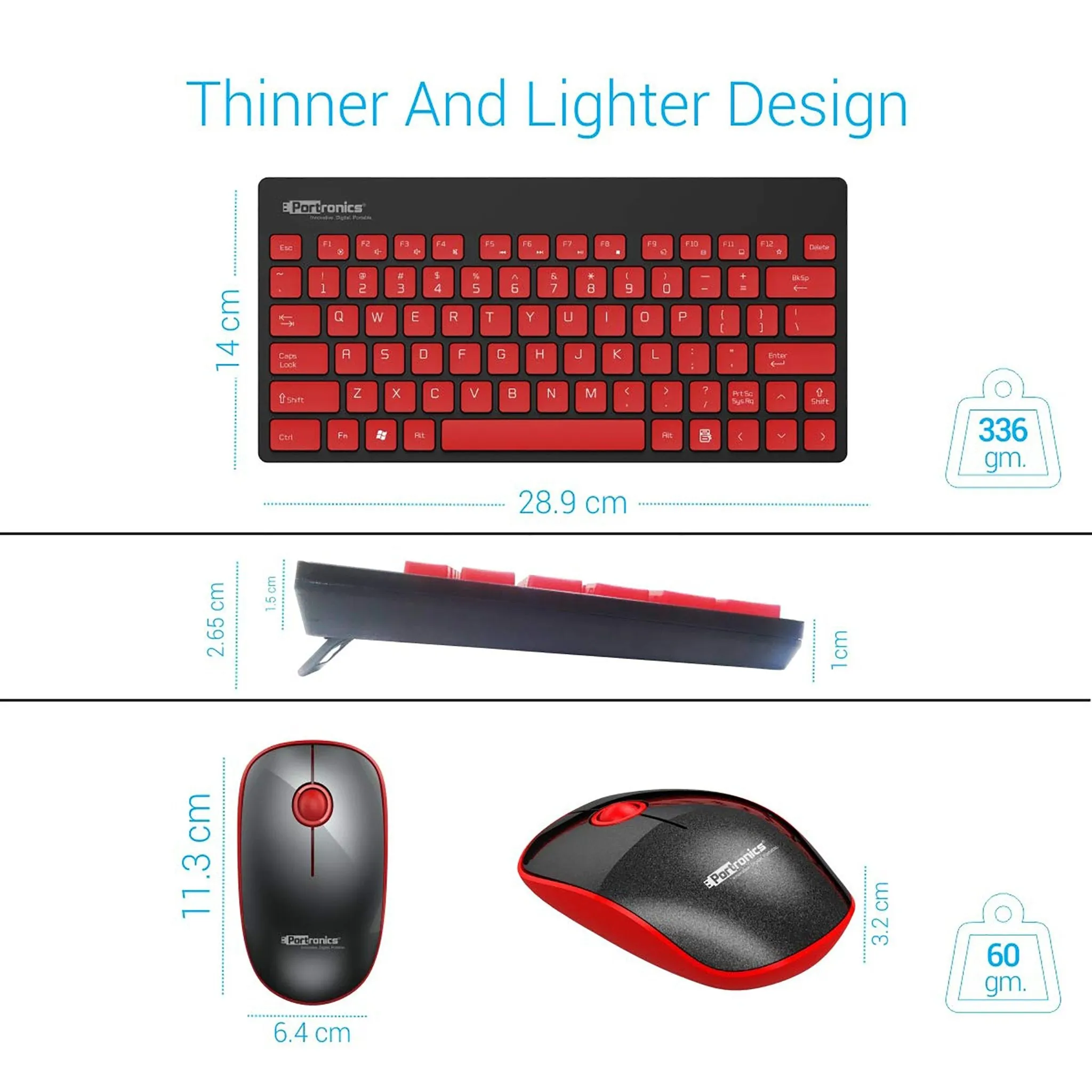Portronics Multimedia Wireless Keyboard & Mouse