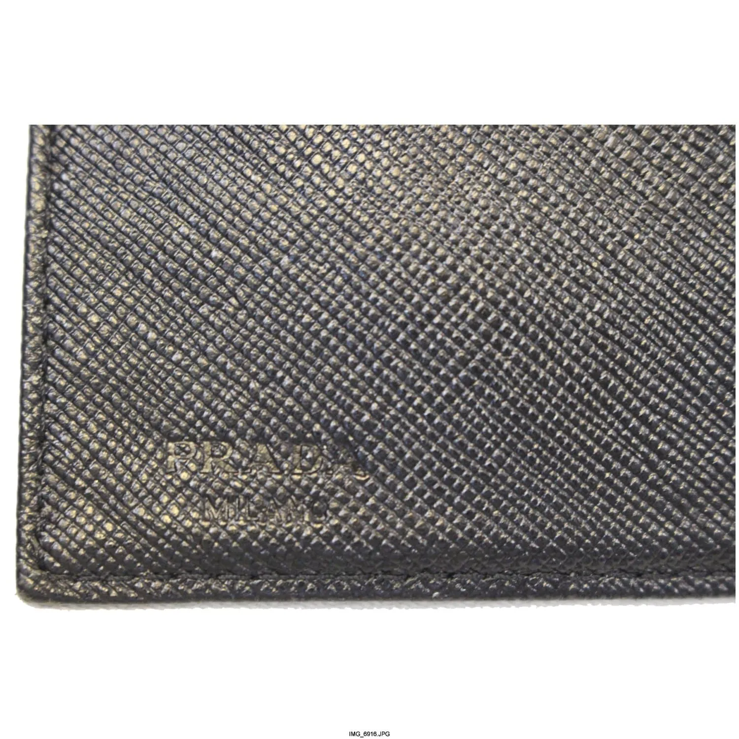 PRADA Black Nylon Checkbook Cover Wallet