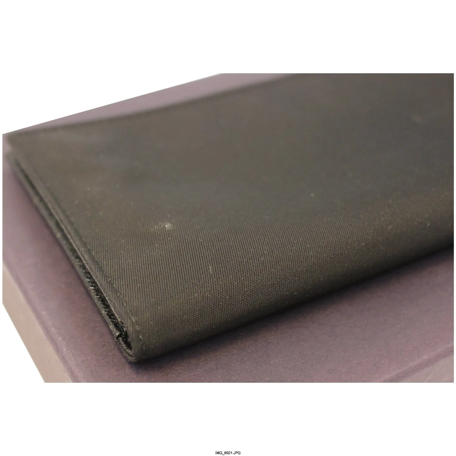 PRADA Black Nylon Checkbook Cover Wallet