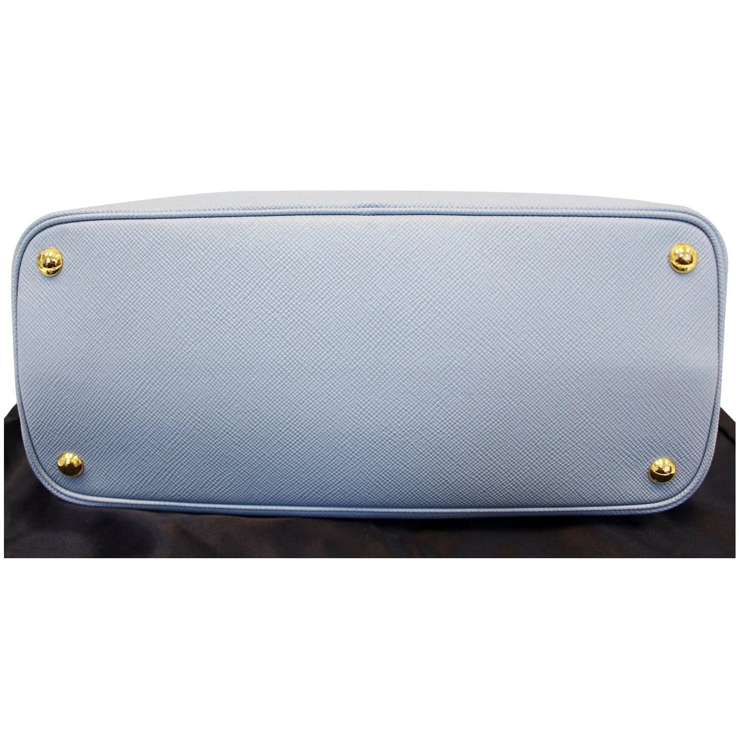 PRADA Lux Saffiano Leather Tote Shoulder Bag Blue