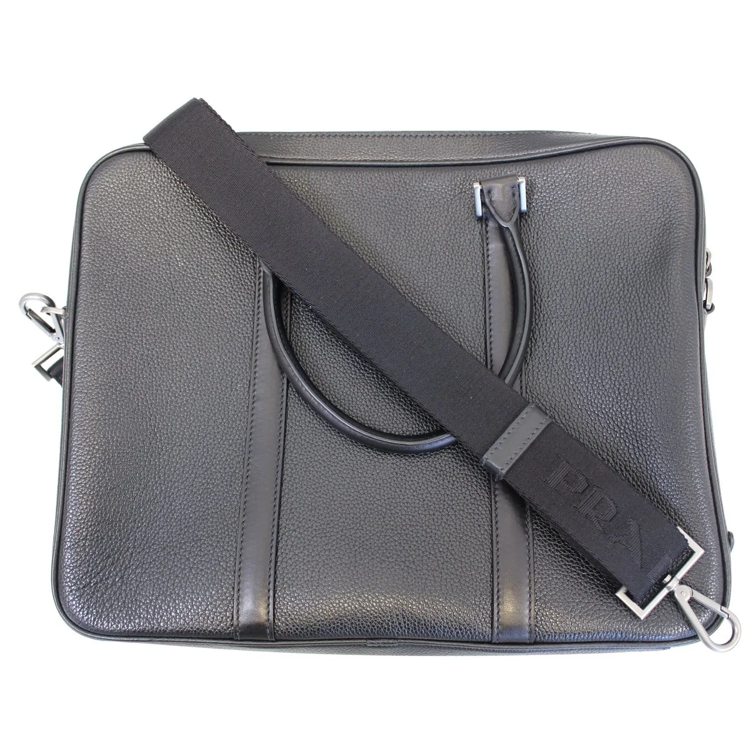 PRADA Saffiano Laptop Bag Grey - Last Call