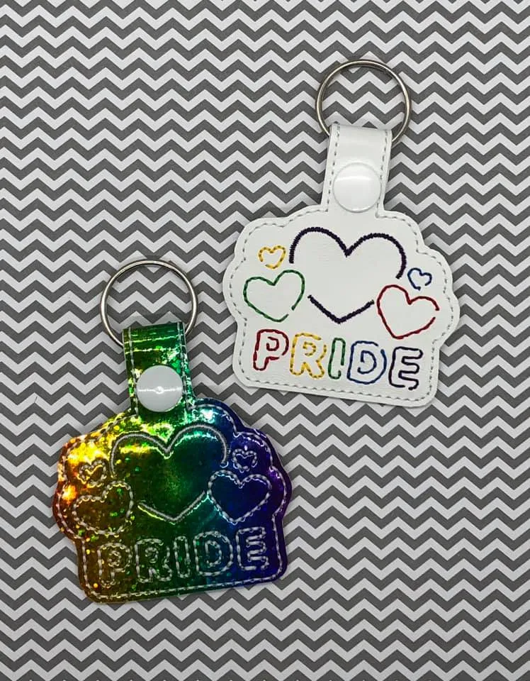 Pride Snap tab 4x4 machine embroidery design DIGITAL DOWNLOAD