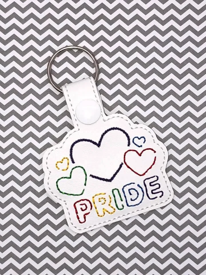 Pride Snap tab 4x4 machine embroidery design DIGITAL DOWNLOAD
