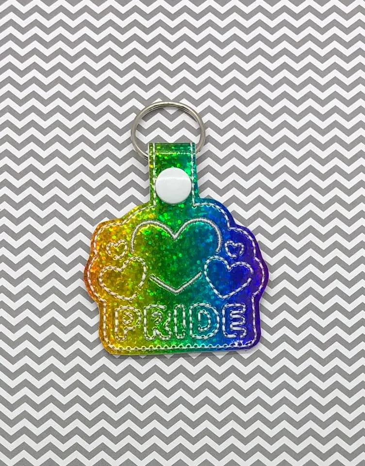 Pride Snap tab 4x4 machine embroidery design DIGITAL DOWNLOAD