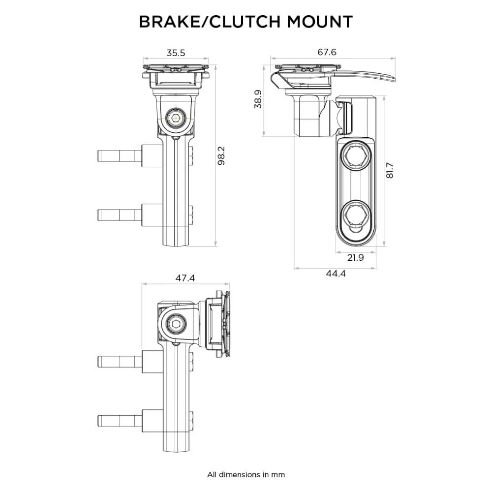 Quad Lock Motorcycle Brake / Clutch Mount