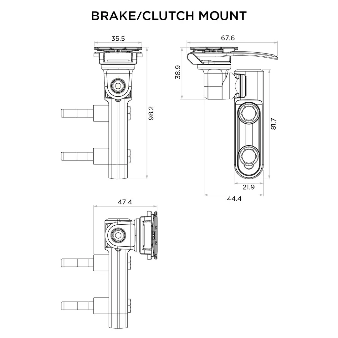 Quad Lock Motorcycle - Clutch/Brake Perch Mount
