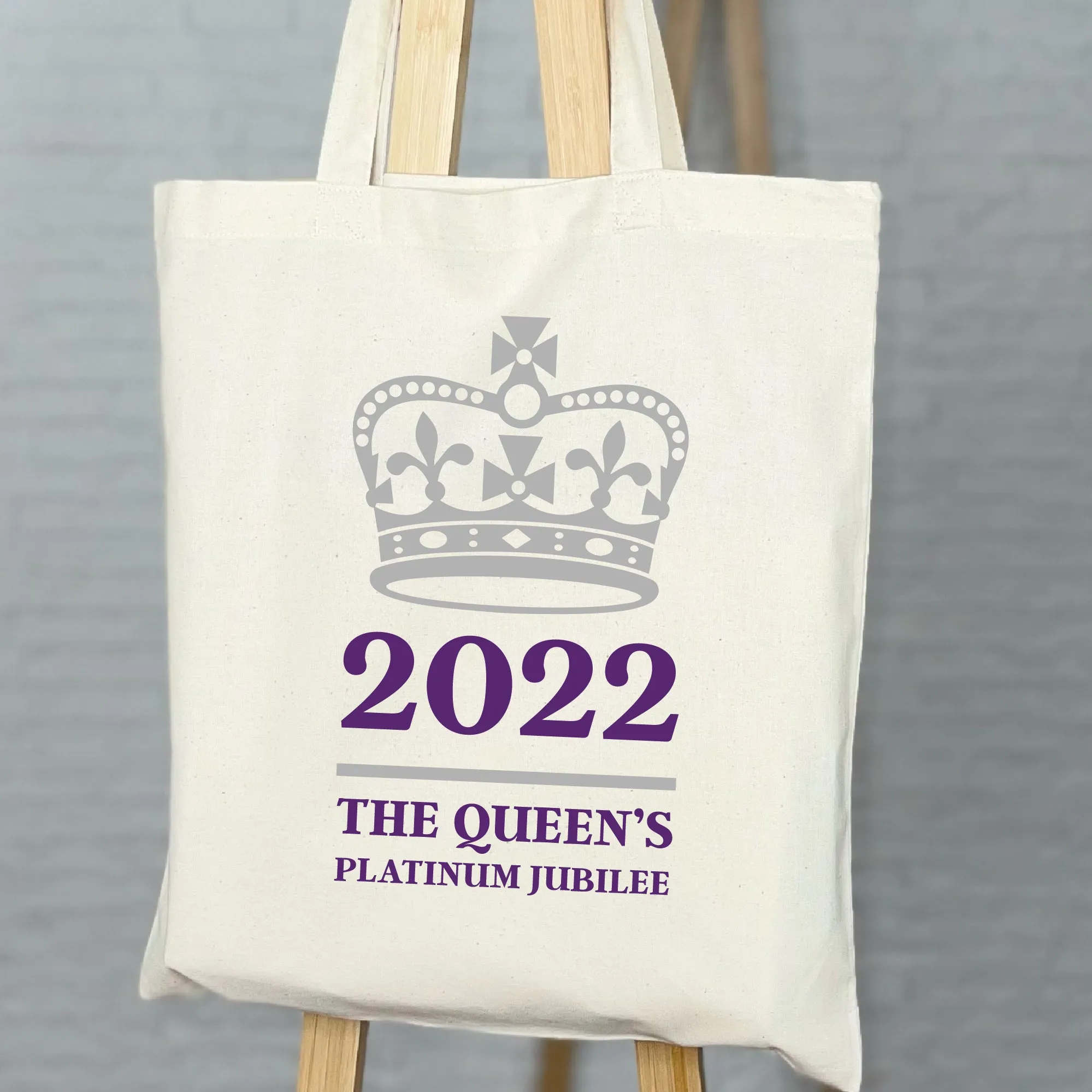 Queen's Platinum Jubilee 2022 With Crown Tote Bag