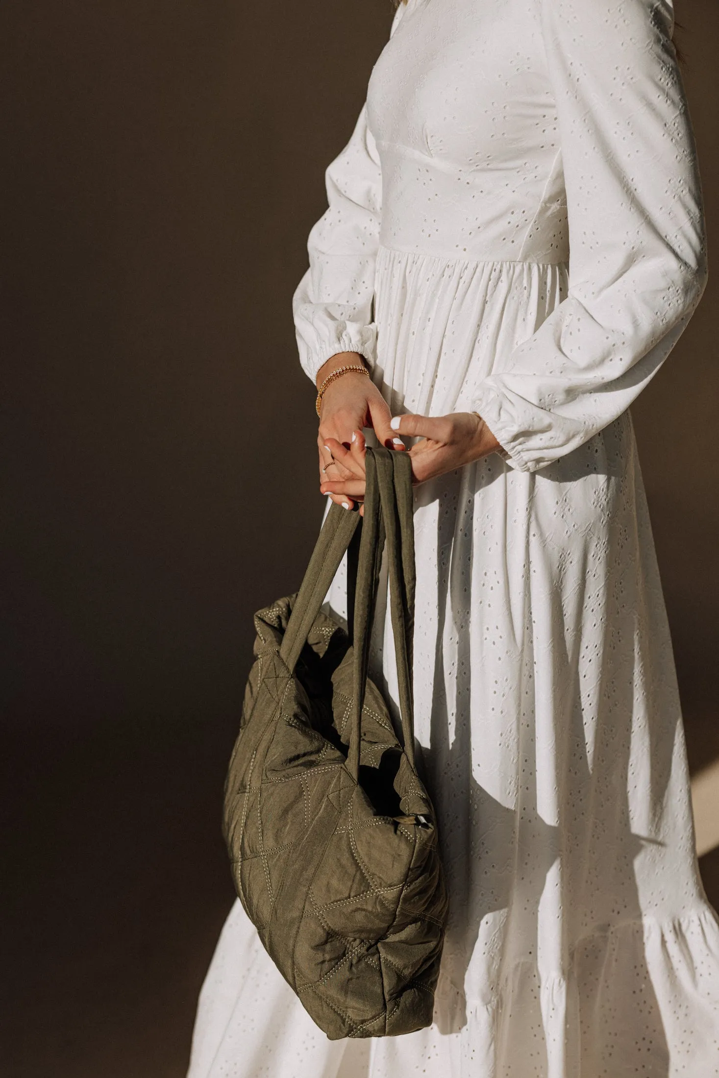 Quilted Tote Temple Bag