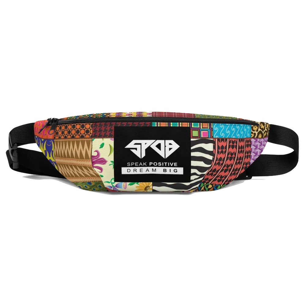 "SPDB" Patchwork Fanny Pack