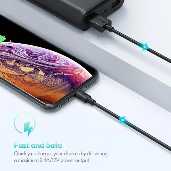 RAVPower - Charge & Sync Lightning Cable 1M (Black)