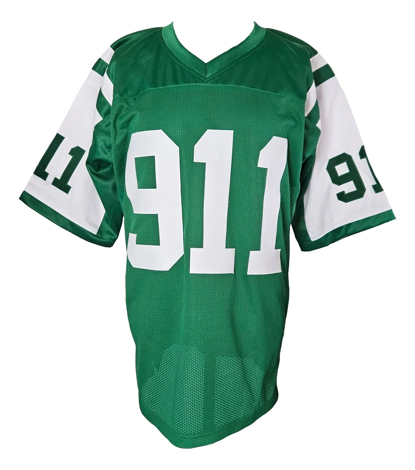 Robert O'Neill Signed Custom Green 911 Football Jersey Never Quit Inscribed PSA