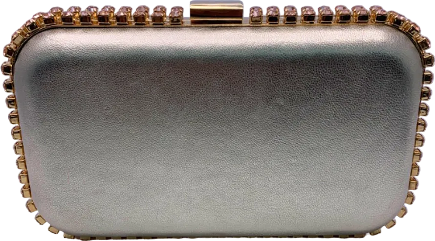 Rosantica Clio crystal-embellished leather clutch bag with shoulder chains