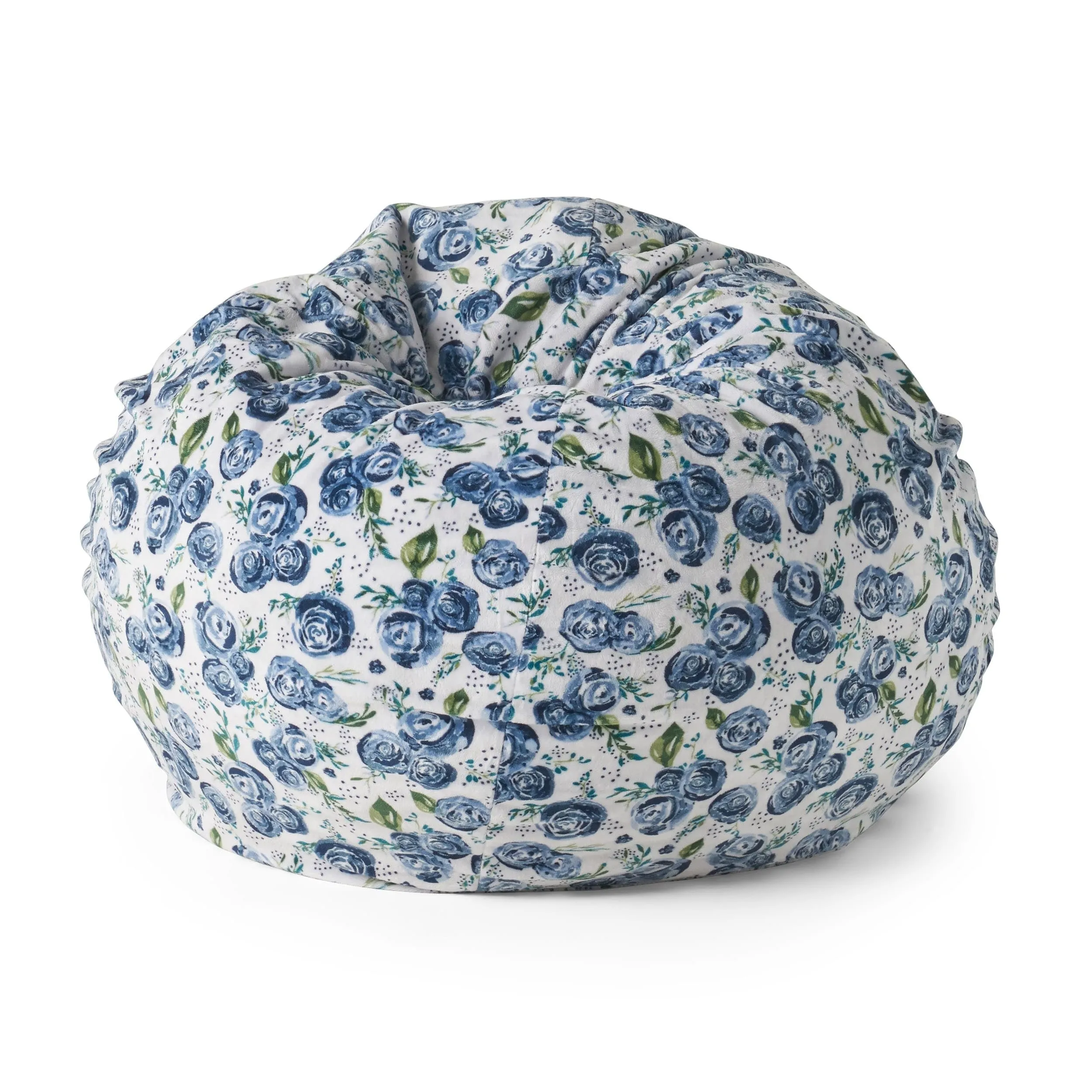 Rounded Bean Bag with Fabric for Dining Room Bedroom Etc Tan Modern