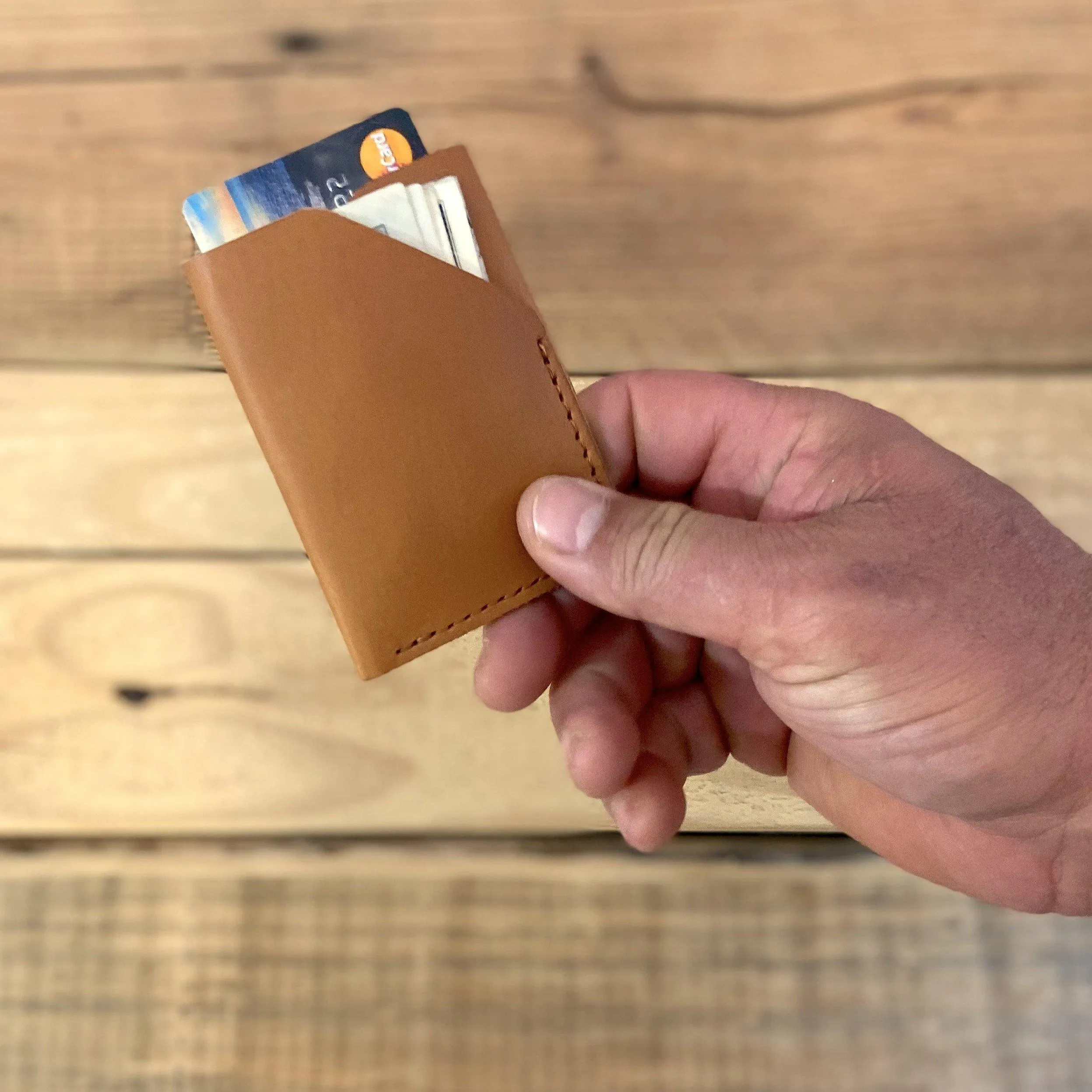 RTS- Wrapped Leather Card Holder