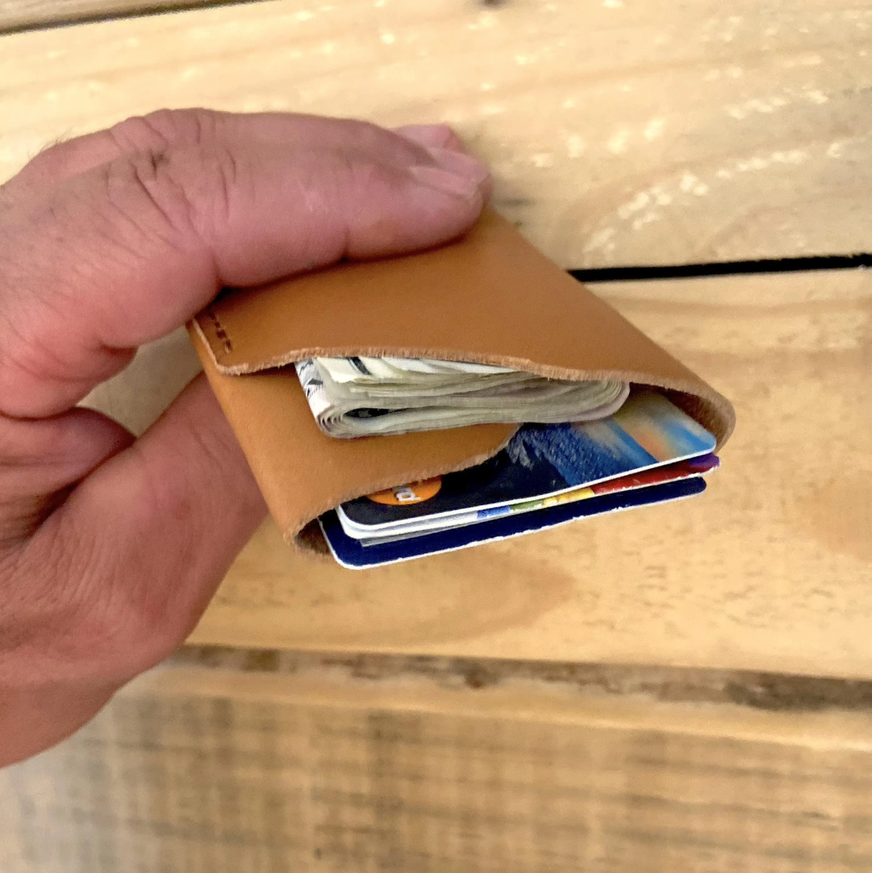 RTS- Wrapped Leather Card Holder