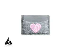 Saint Sulpice Card Holder Wallet "Grey Pink Heart"