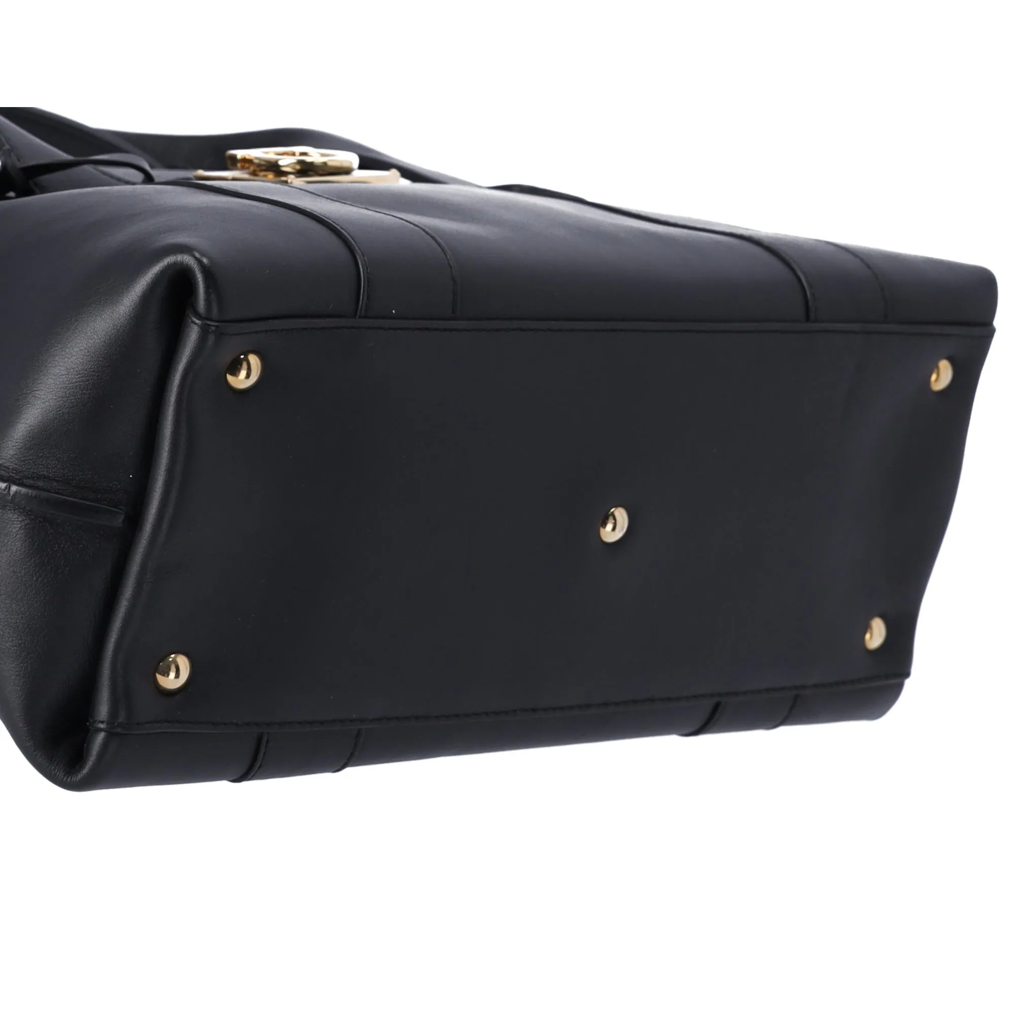 Salvatore Ferragamo Sukey Shoulder Tote  Black Leather   Pouch