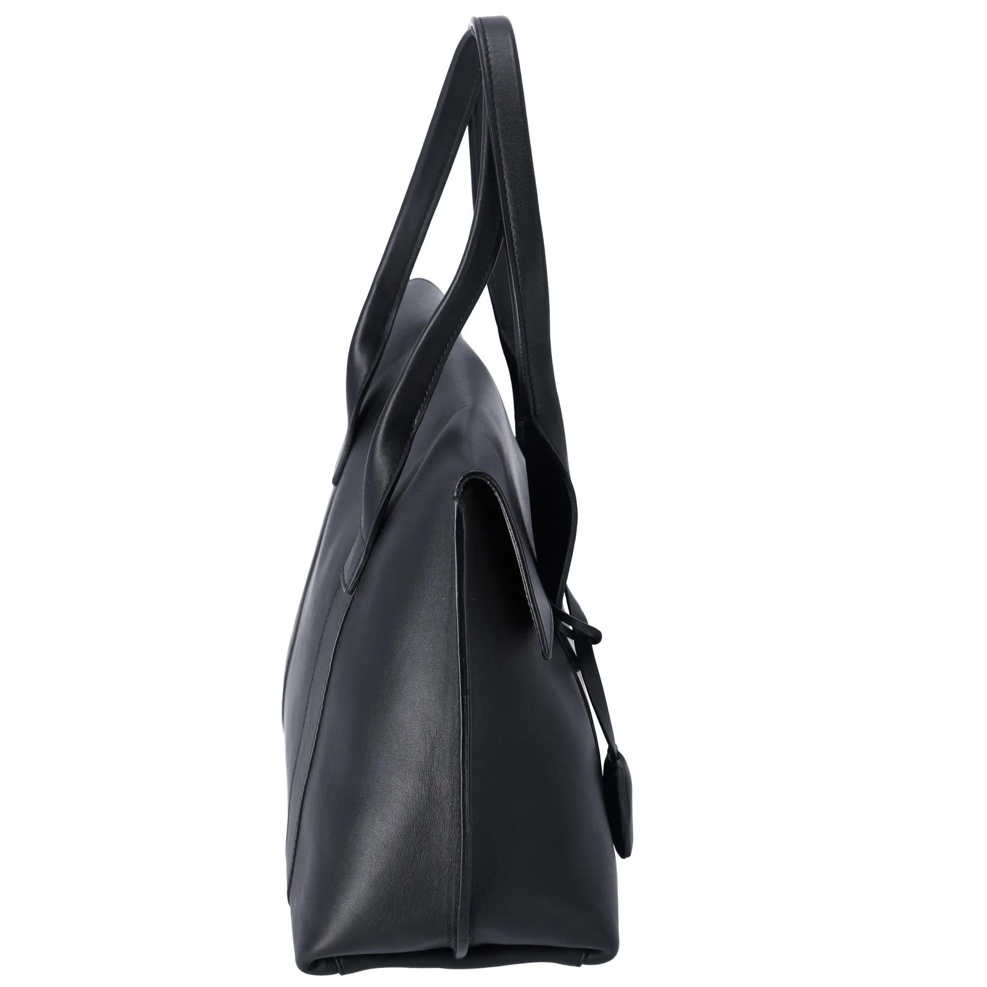 Salvatore Ferragamo Sukey Shoulder Tote  Black Leather   Pouch