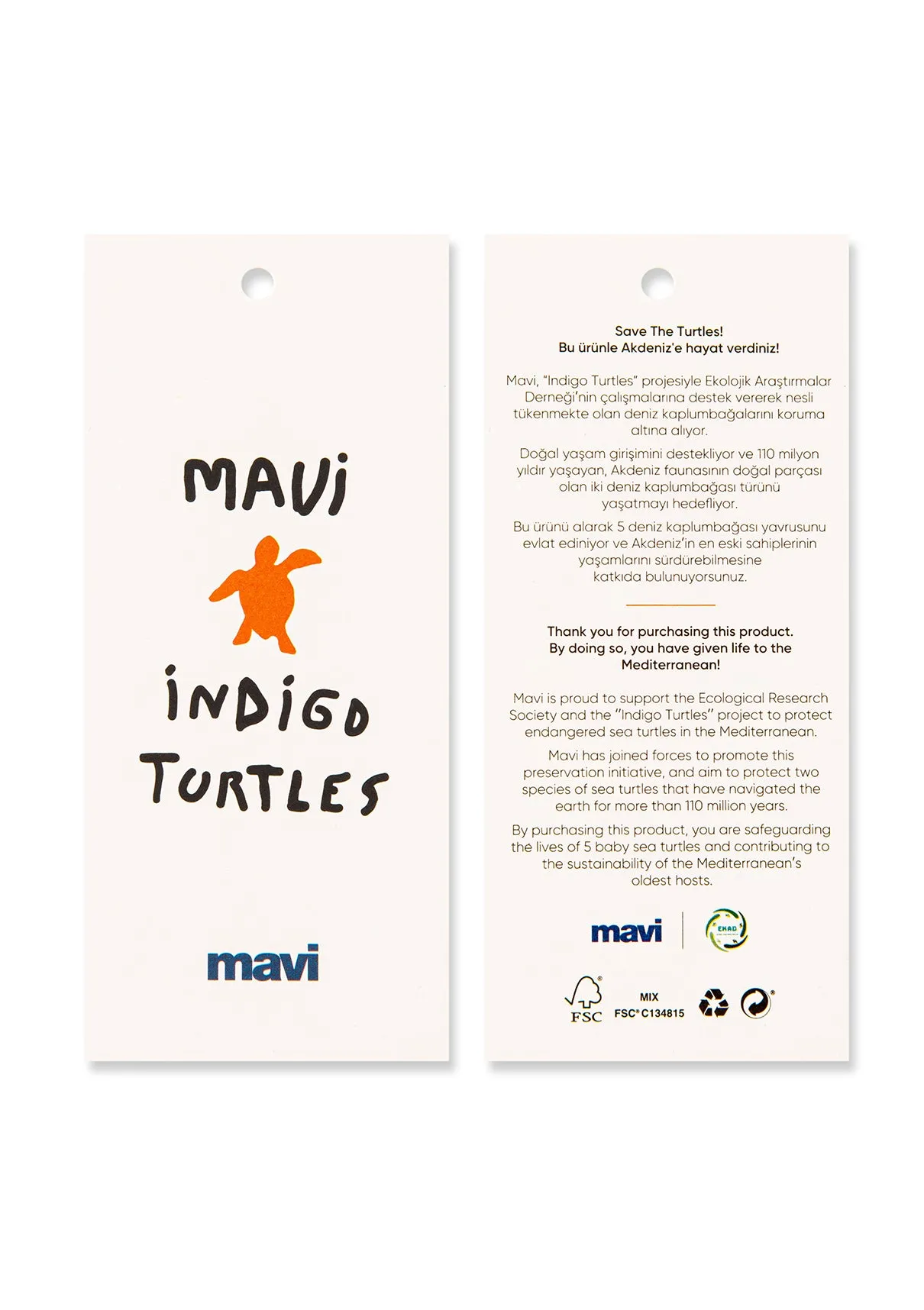 Save The Indigo Turtles Printed Tote Bag