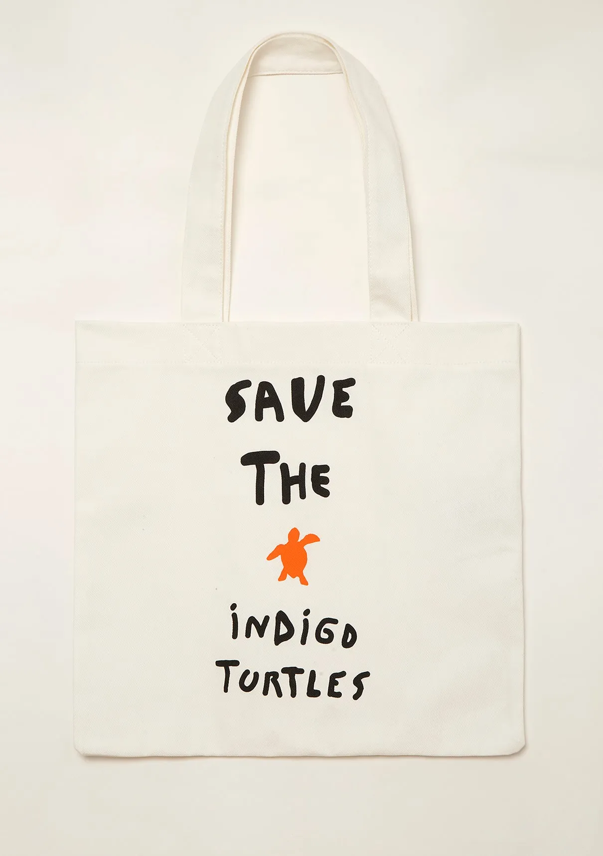 Save The Indigo Turtles Printed Tote Bag