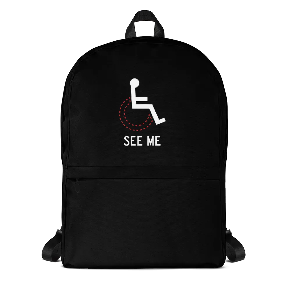 See Me (Not My Disability) Black Backpack